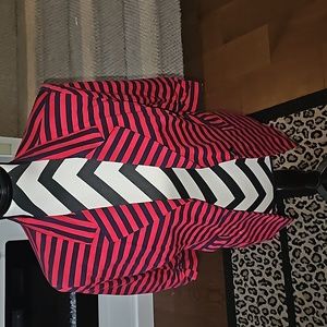 Red & navy stripe blazer